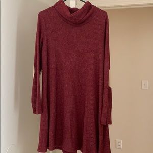 Cowel Neck Sweater Dress